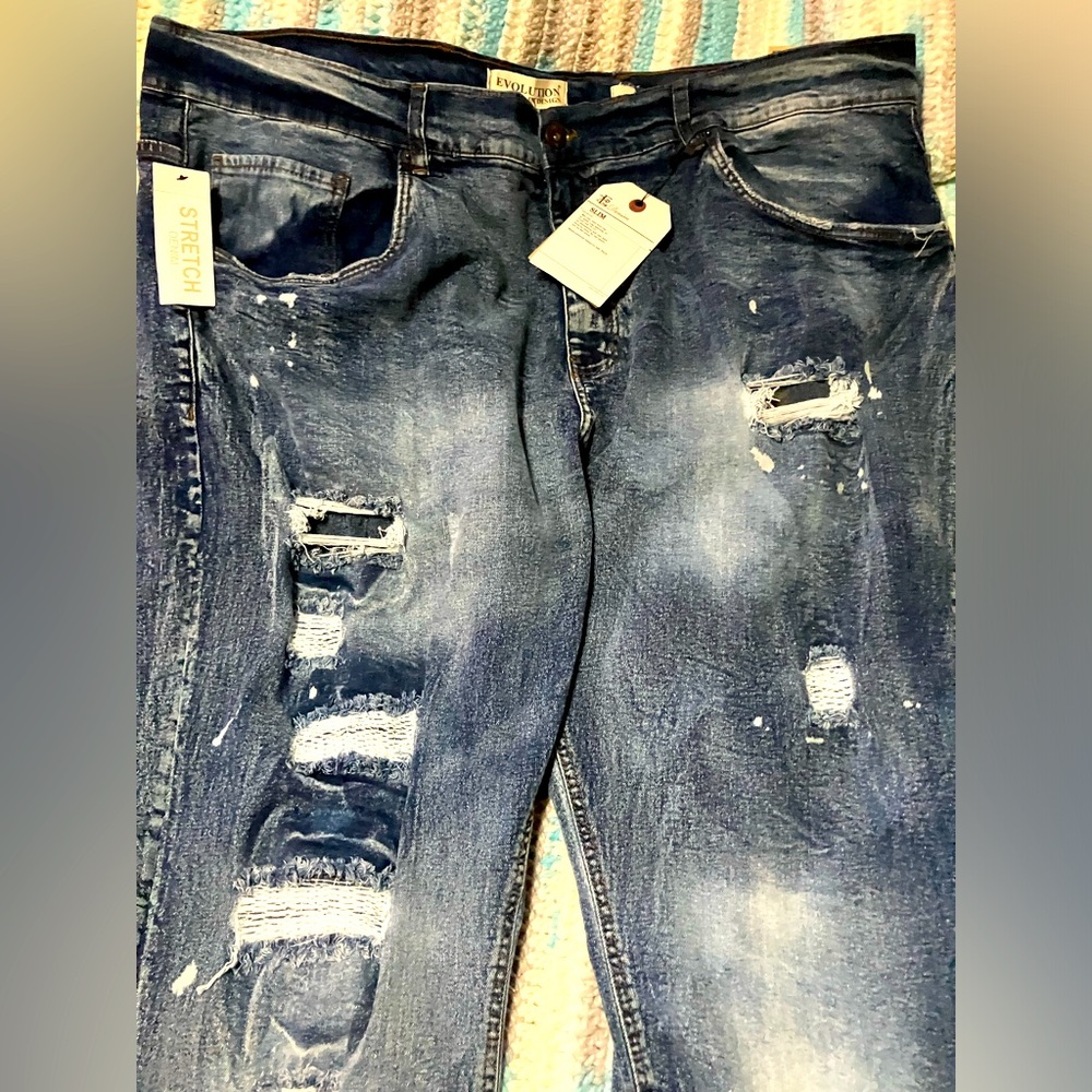 Evolution in design blue demin jeans size 48/33